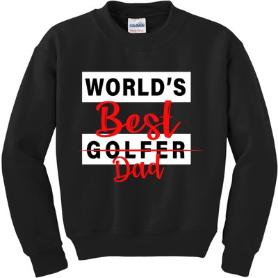World's Best Golfer Dad Kids Sweatshirt