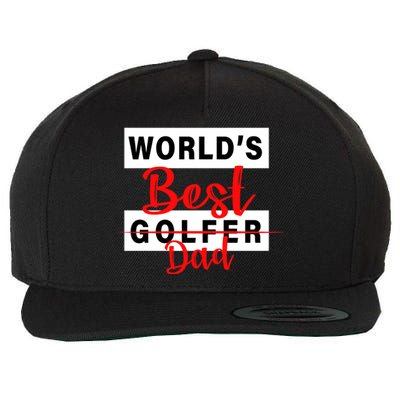 World's Best Golfer Dad Wool Snapback Cap