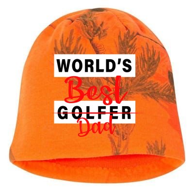 World's Best Golfer Dad Kati - Camo Knit Beanie