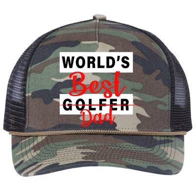 World's Best Golfer Dad Retro Rope Trucker Hat Cap