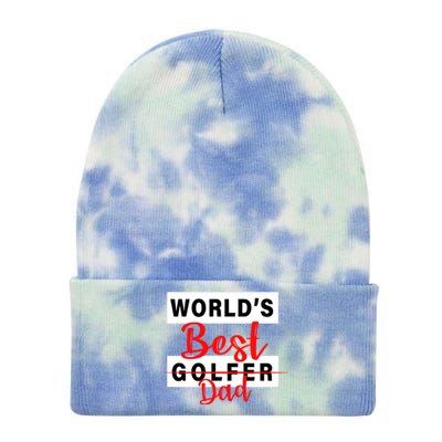 World's Best Golfer Dad Tie Dye 12in Knit Beanie