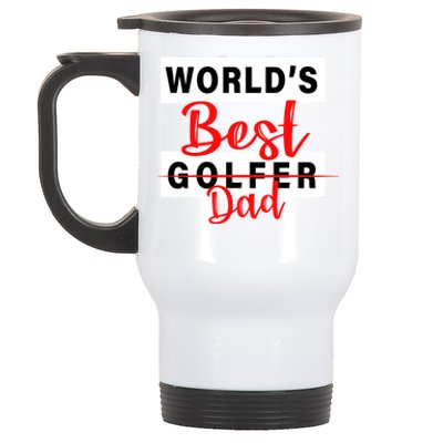 World's Best Golfer Dad Stainless Steel Travel Mug