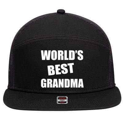 World's Best Grandma 7 Panel Mesh Trucker Snapback Hat