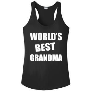 World's Best Grandma Ladies PosiCharge Competitor Racerback Tank