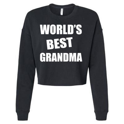 World's Best Grandma Cropped Pullover Crew