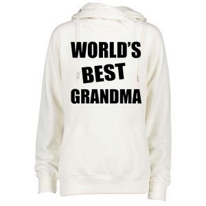 World's Best Grandma Womens Funnel Neck Pullover Hood