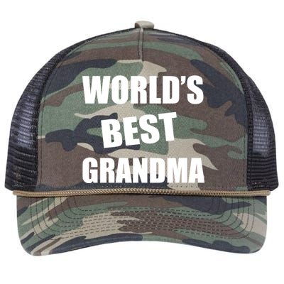 World's Best Grandma Retro Rope Trucker Hat Cap