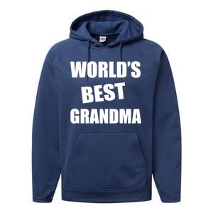 World's Best Grandma Performance Fleece Hoodie