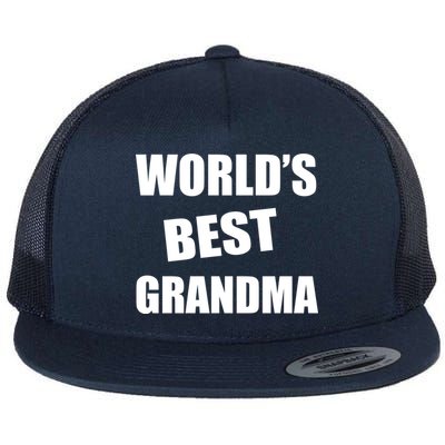 World's Best Grandma Flat Bill Trucker Hat