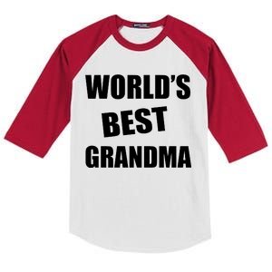 World's Best Grandma Kids Colorblock Raglan Jersey