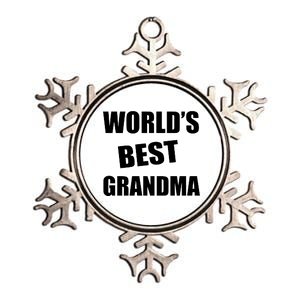 World's Best Grandma Metallic Star Ornament