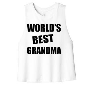 World's Best Grandma Women's Racerback Cropped Tank