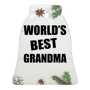 World's Best Grandma Ceramic Bell Ornament