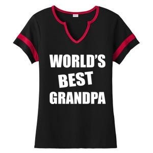 World's Best Grandpa Ladies Halftime Notch Neck Tee