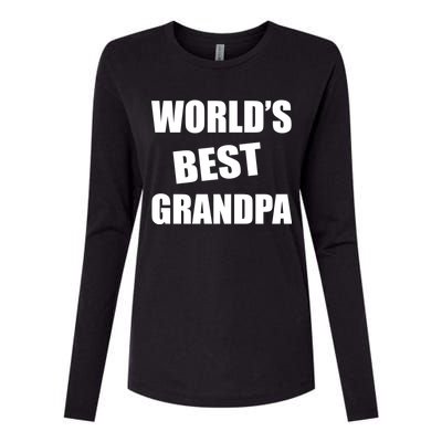 World's Best Grandpa Womens Cotton Relaxed Long Sleeve T-Shirt