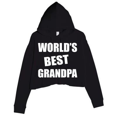 World's Best Grandpa Crop Fleece Hoodie