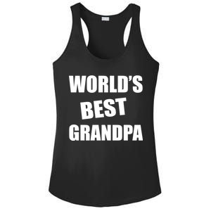 World's Best Grandpa Ladies PosiCharge Competitor Racerback Tank