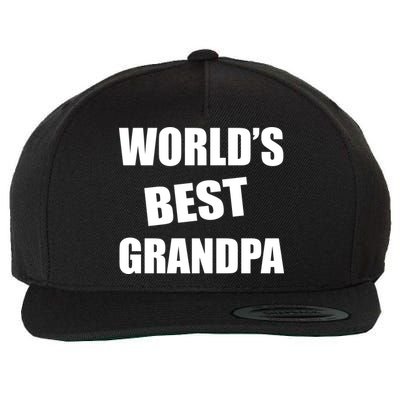 World's Best Grandpa Wool Snapback Cap