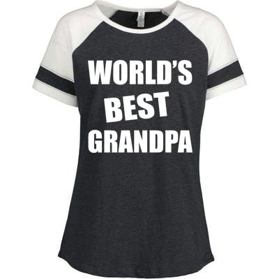 World's Best Grandpa Enza Ladies Jersey Colorblock Tee