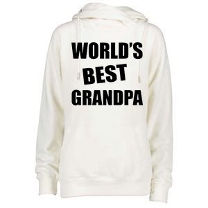 World's Best Grandpa Womens Funnel Neck Pullover Hood