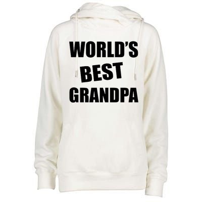 World's Best Grandpa Womens Funnel Neck Pullover Hood