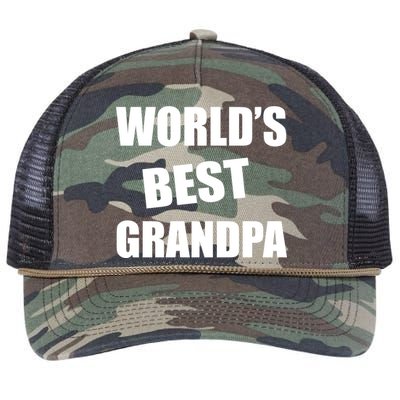 World's Best Grandpa Retro Rope Trucker Hat Cap