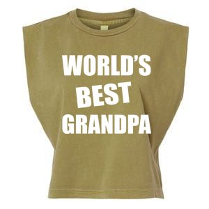 World's Best Grandpa Garment-Dyed Women's Muscle Tee