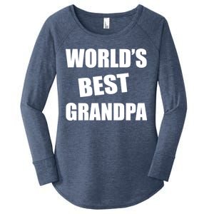 World's Best Grandpa Women's Perfect Tri Tunic Long Sleeve Shirt