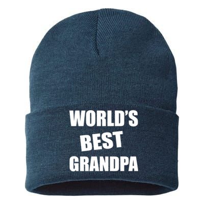 World's Best Grandpa Sustainable Knit Beanie