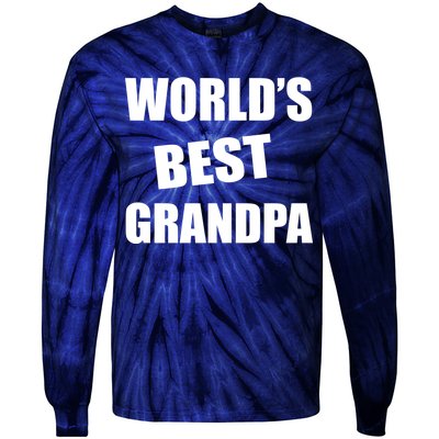 World's Best Grandpa Tie-Dye Long Sleeve Shirt