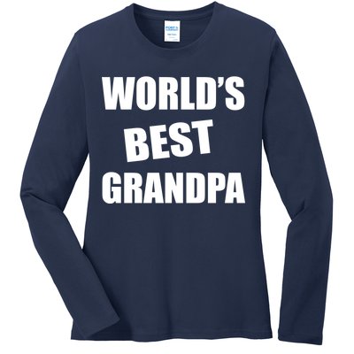 World's Best Grandpa Ladies Long Sleeve Shirt