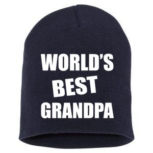 World's Best Grandpa Short Acrylic Beanie