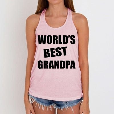 World's Best Grandpa Women's Knotted Racerback Tank