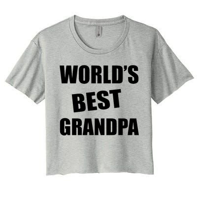 World's Best Grandpa Women's Crop Top Tee