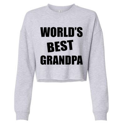 World's Best Grandpa Cropped Pullover Crew