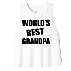 World's Best Grandpa Women's Racerback Cropped Tank