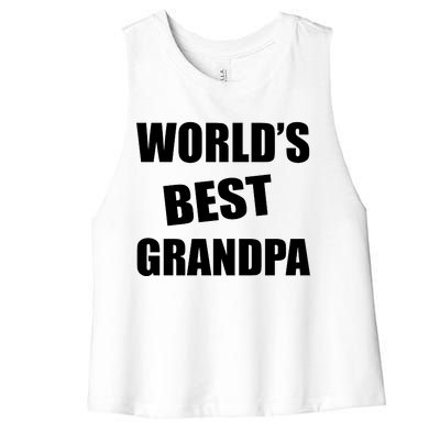 World's Best Grandpa Women's Racerback Cropped Tank