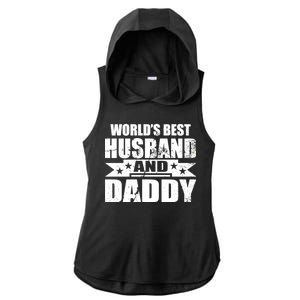 World's Best Husband And Daddy Ladies PosiCharge Tri-Blend Wicking Draft Hoodie Tank