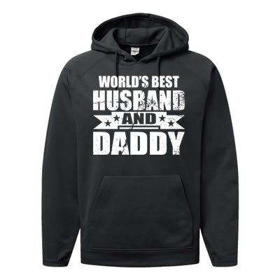 World's Best Husband And Daddy Performance Fleece Hoodie