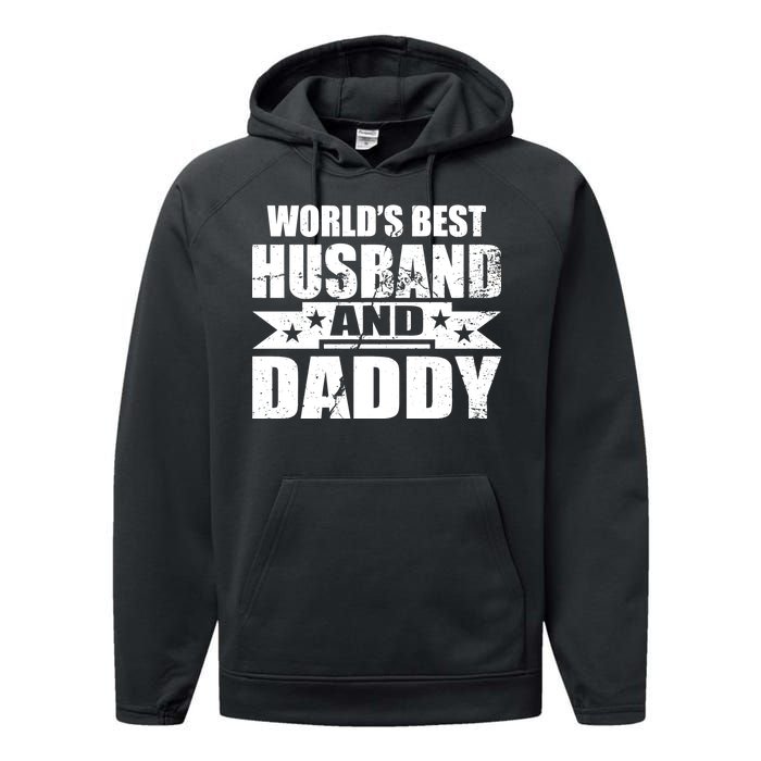 World's Best Husband And Daddy Performance Fleece Hoodie