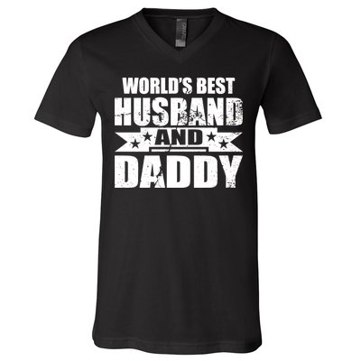 World's Best Husband And Daddy V-Neck T-Shirt