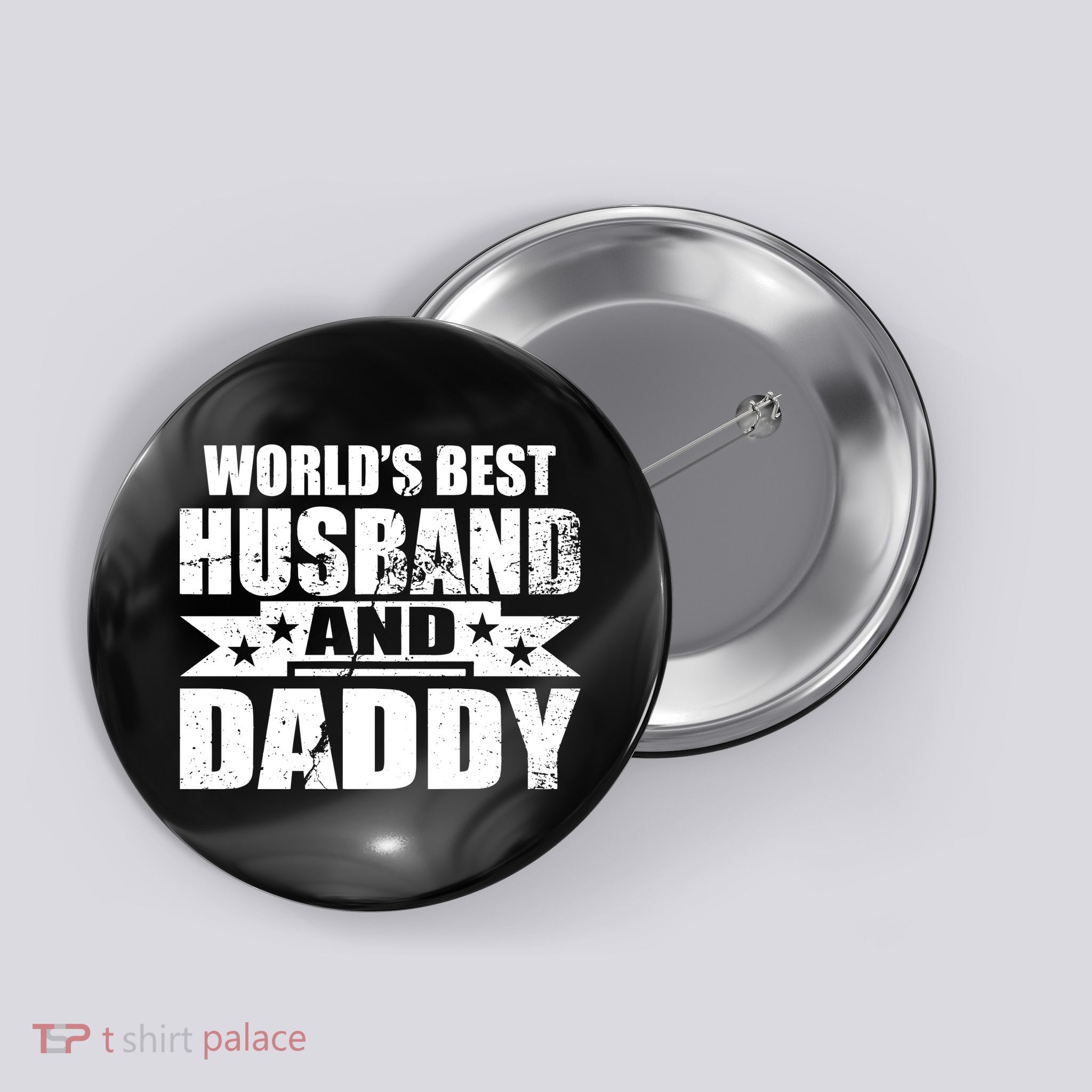 World's Best Husband And Daddy Button