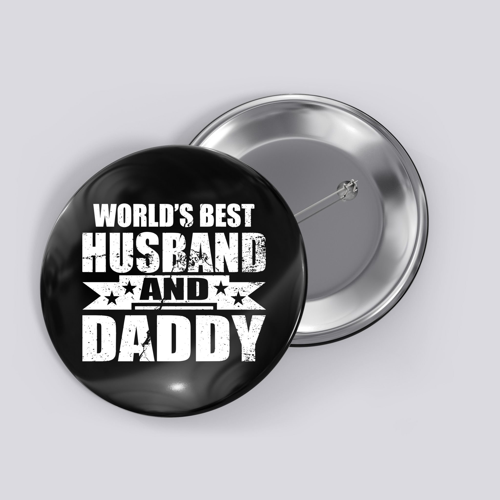 World's Best Husband And Daddy Button