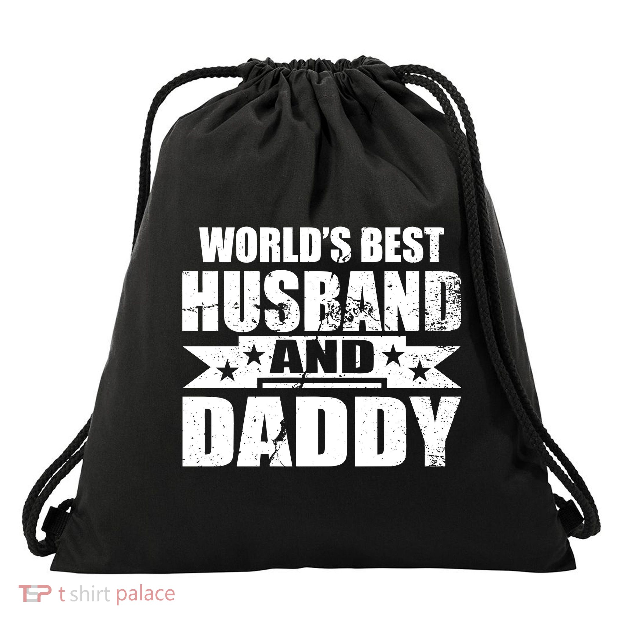 World's Best Husband And Daddy Drawstring Bag