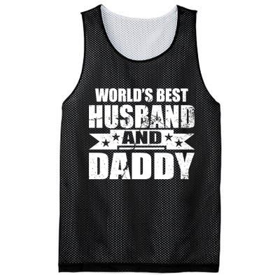 World's Best Husband And Daddy Mesh Reversible Basketball Jersey Tank