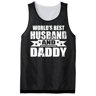 World's Best Husband And Daddy Mesh Reversible Basketball Jersey Tank