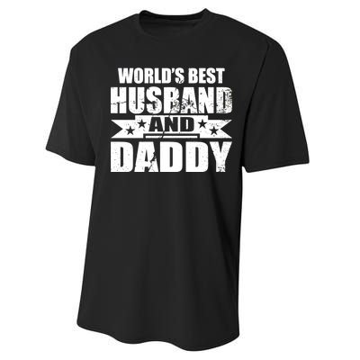 World's Best Husband And Daddy Performance Sprint T-Shirt