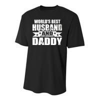 World's Best Husband And Daddy Youth Performance Sprint T-Shirt