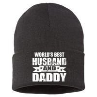 World's Best Husband And Daddy Sustainable Knit Beanie