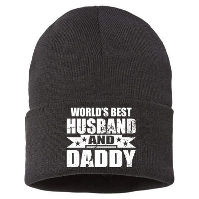 World's Best Husband And Daddy Sustainable Knit Beanie